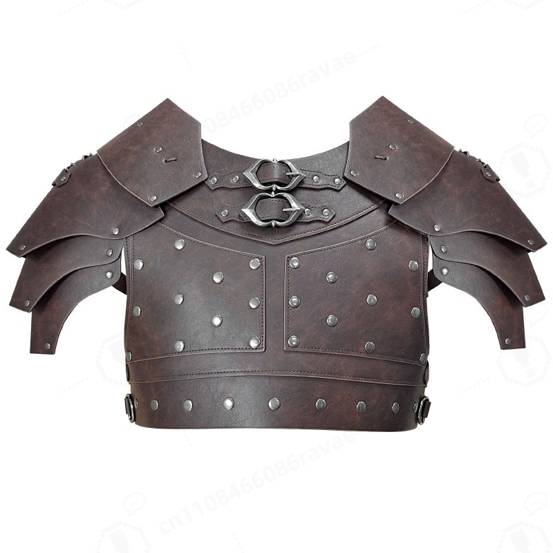 Prop For Cosplay - Ortaçağ Çivili Omuz Göğüs Zırhı Viking
