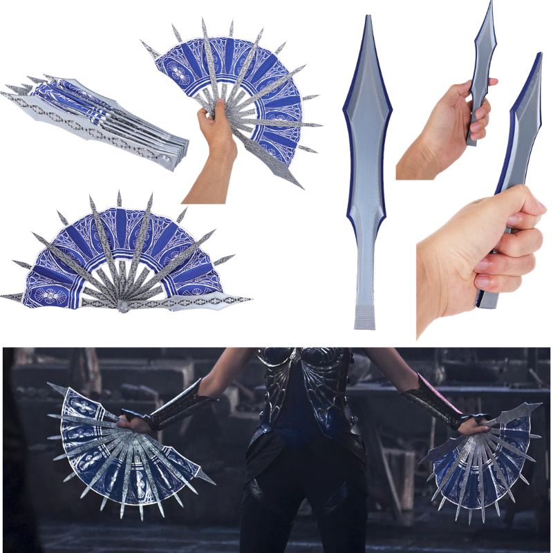 Cosplay Prop Blueprints - Anime Kitana Cosplay MK Mavi El