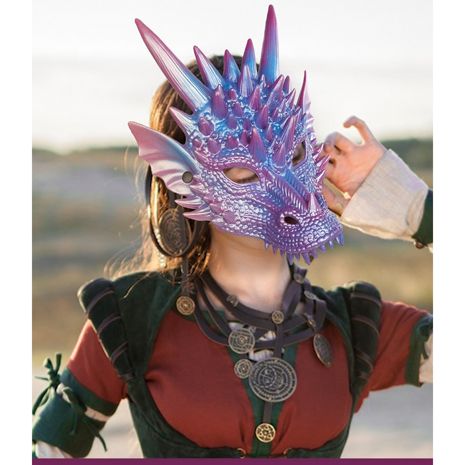 Inci mavi ejderha maskesi 3D b - Cosplay Prop Blueprints incelemesi ve fiyatı